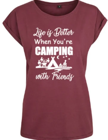Bedrukt Camping Dames Shirt - Afbeelding 8